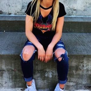 American Eagle Journey Cut Out Shirt